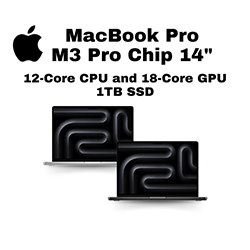 MacBook Pro | M3 Pro Chip |12-core CPU and 18-core GPU |14-inch | 1TB SSD