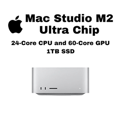 Mac Studio | M2 Ultra Chip | 24-core CPU and 60-core GPU | 1TB SSD