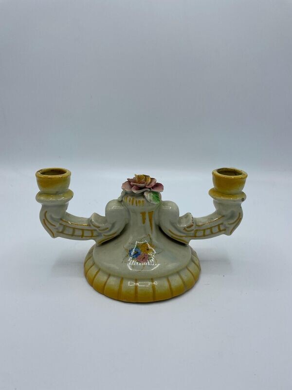 ANTIGUO CANDELABRO DE CERAMICA