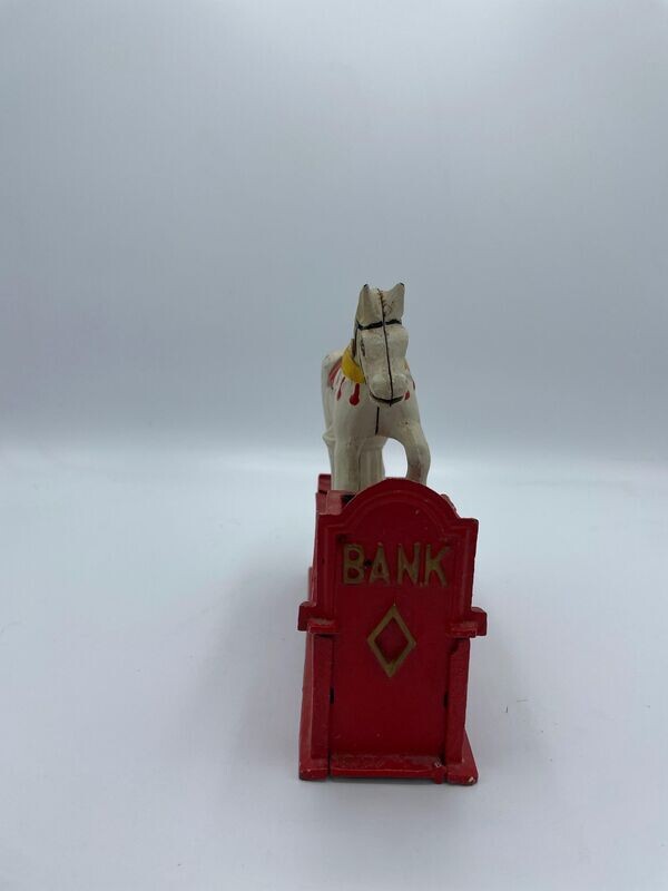 ALCANCIA VINTAGE CABALLO HIERRO FUNDIDO