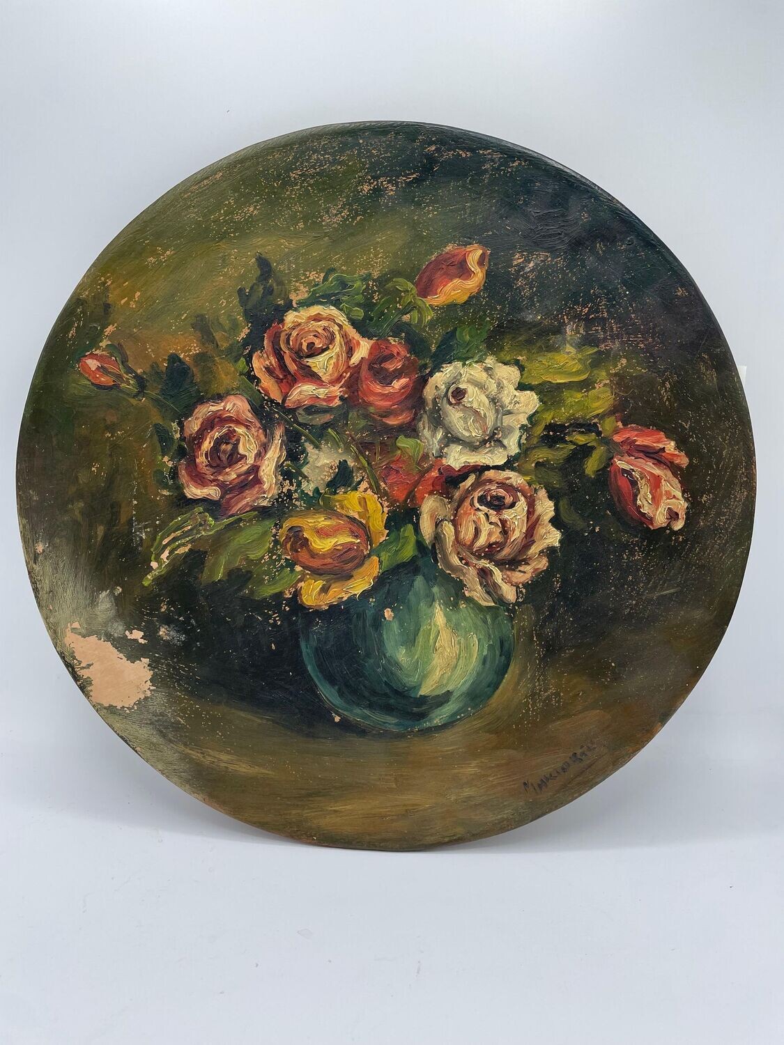 PLATO DE TERRACOTA PINTADO