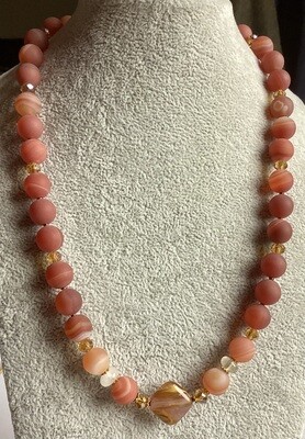 Red agate necklace