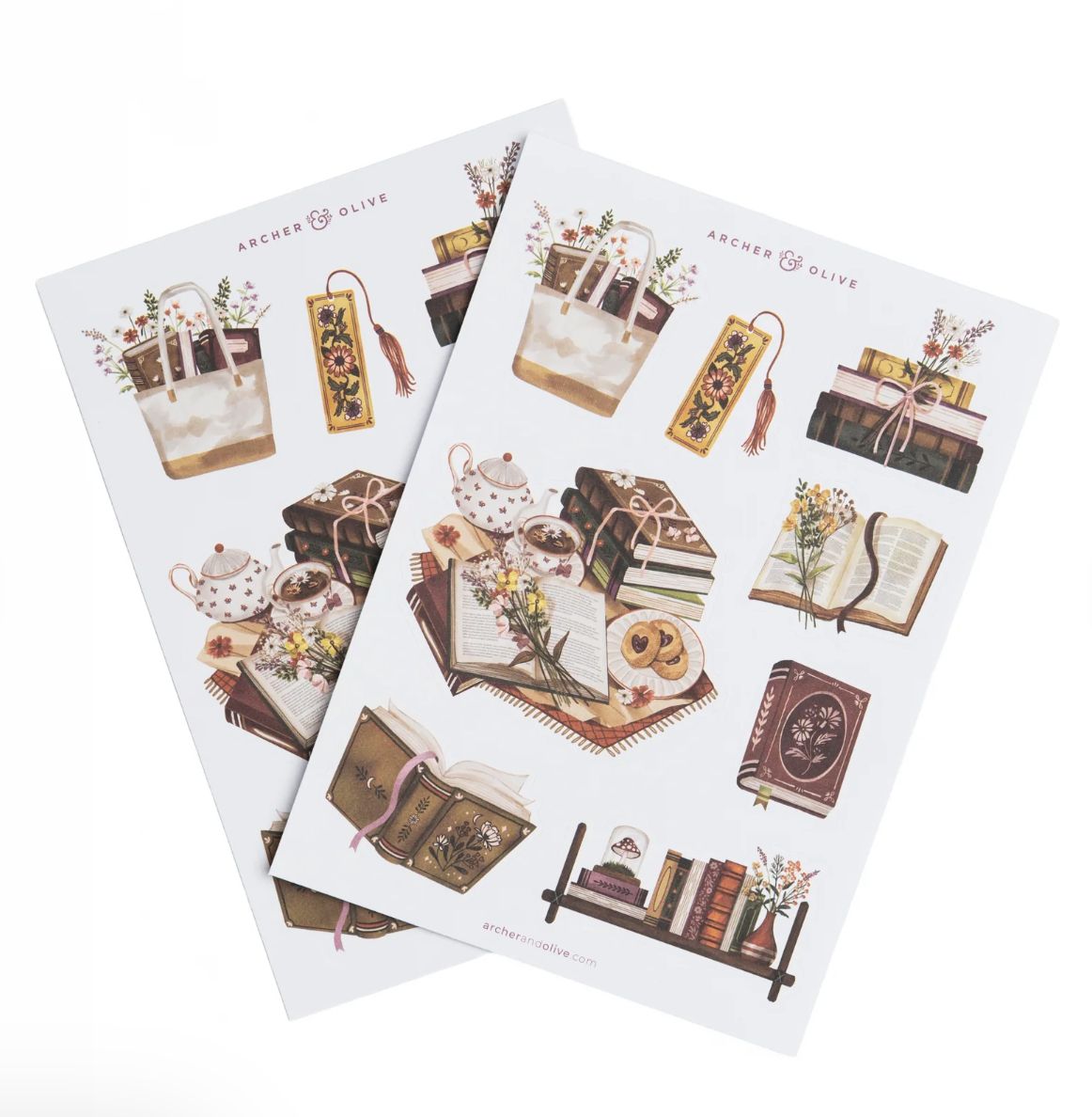 Bookshelf Sticker Set