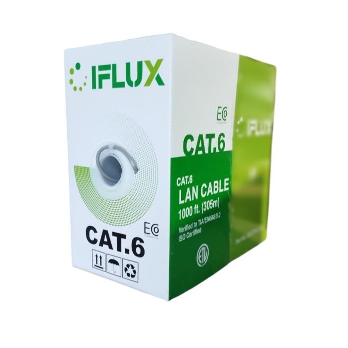 Cable UTP Cat6 24AWG 100% cobre EcoLine - Color Gris