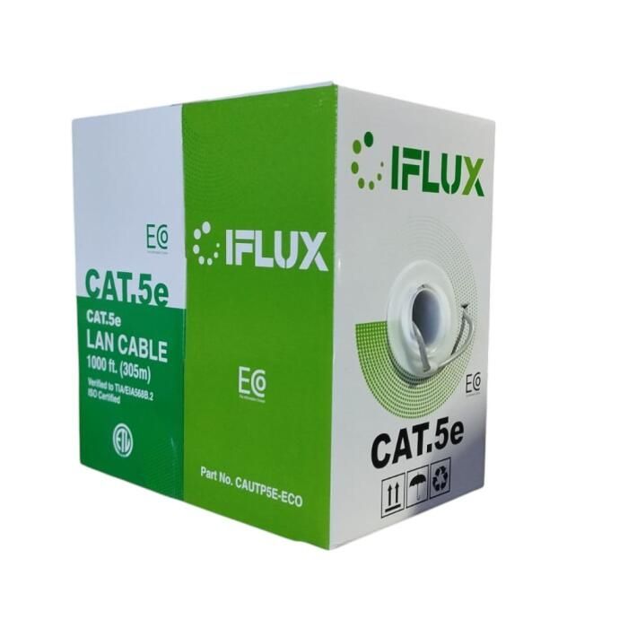 Cable UTP Cat5e 25AWG 100% cobre EcoLine - Color Gris
