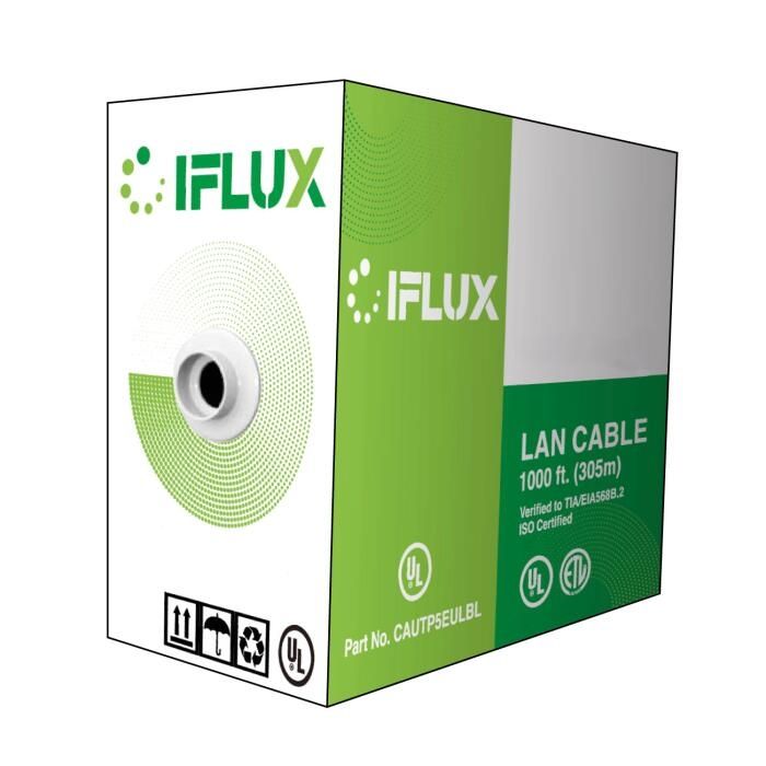 Carrucha CAT5e UTP con Recubrimiento de Cobre para CCTV