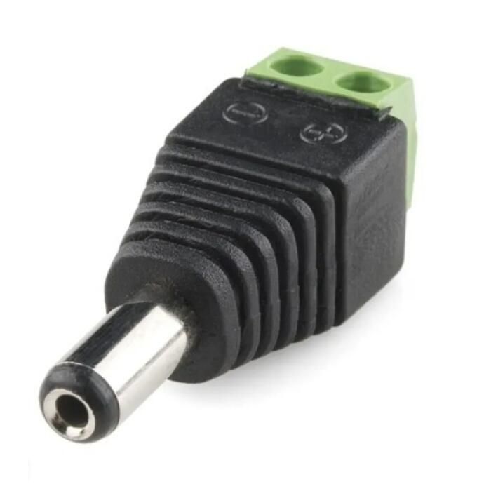 Conector DC 12V Macho Tornillo (LA). Iflux