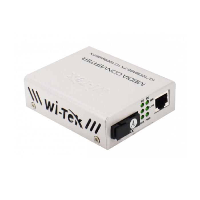 Convertidor de medios de fibra óptica monomodo de 25KM 1000Mbps Conector: UTP: RJ-45,10 / 100 / 1000Mbps; Fibra: SC. Wi-Tek
