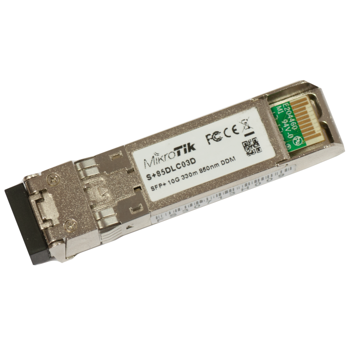 Transceptor MiniGbic SFP+ 10G LC Duplex para fibra Multi Modo 300mts. Mikrotik