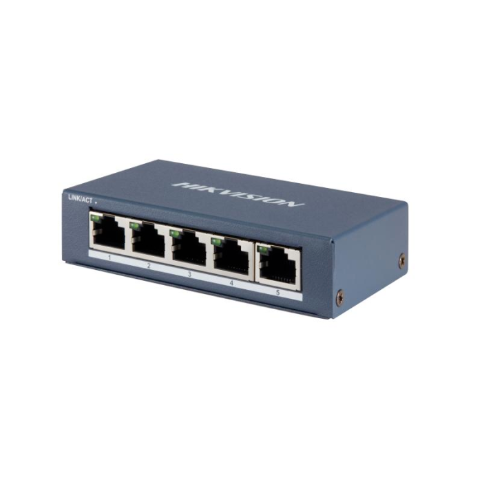 Switch no administrado Gigabit de 5 puertos Ethernet de 1000 Mbps, carcasa metálica sólida de alta resistencia, diseño sin ventilador.