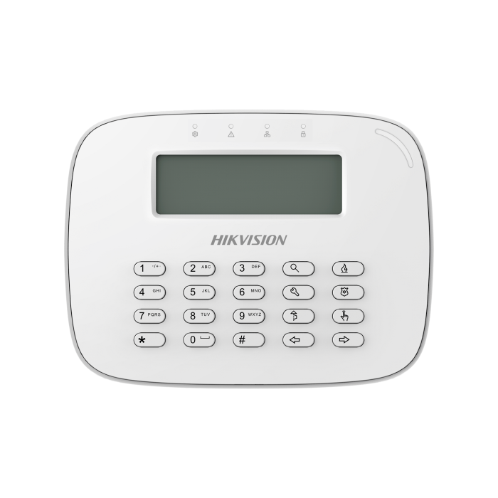 Teclado LCD alámbrico para alarmas. Hikvision