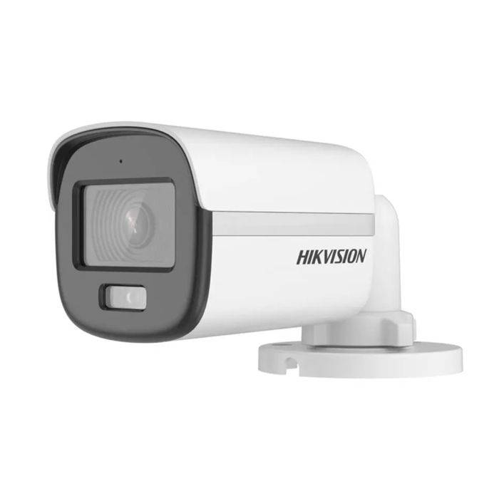 Cámara tipo mini bullet ColorVutubo HD 2MP 1920 × 1080, 3D DNR, audio-microfono incorporado, lente 2.8mm, IP67. Hikvision