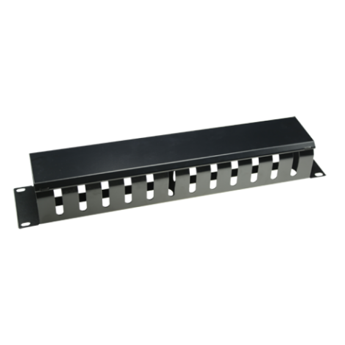 Organizador de cables 1U. (Metal con tapa) Marca Iflux