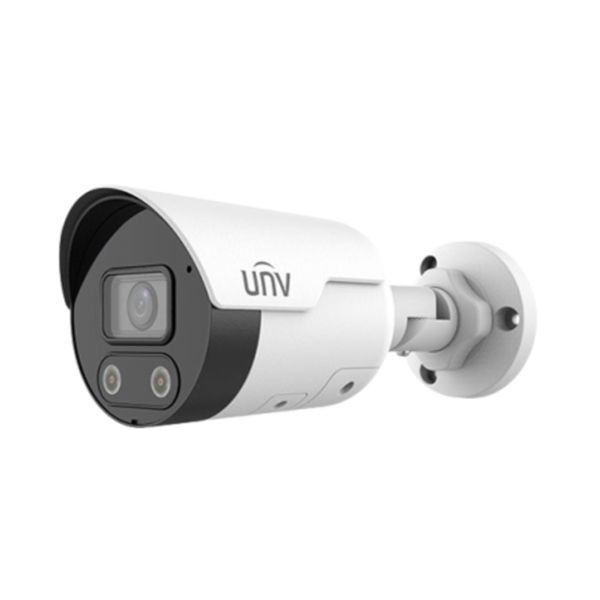 CAMARA UNIVIEW IP MINI-BULLET 4MP 2.8MM COLOR HUNTER POE WDR IR 30M IP67 2WAY-AUDIO IPC2124LE-ADF28K