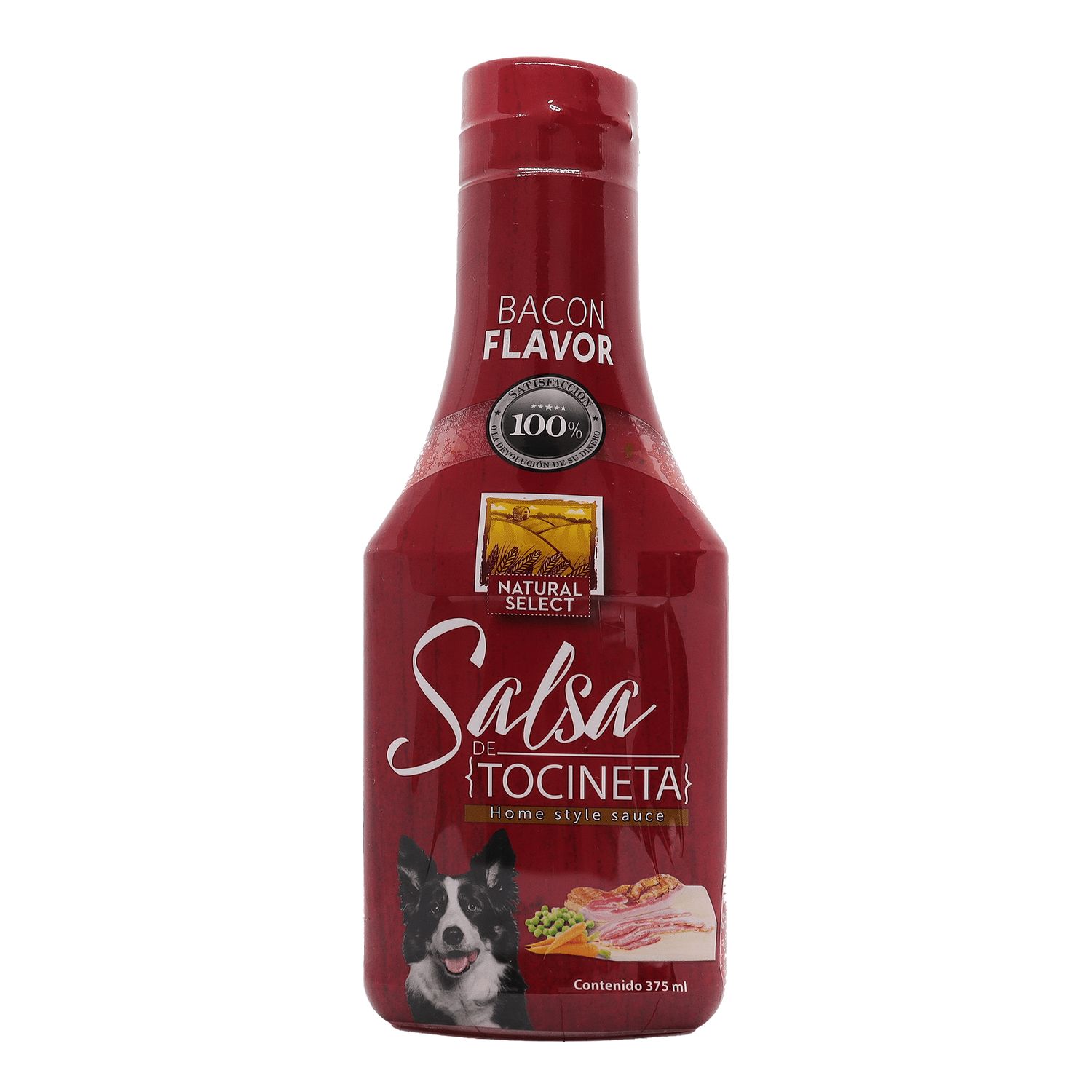 SALSA NATURAL PARA PERRO SABOR A TOCINERA 375 ML 2X1