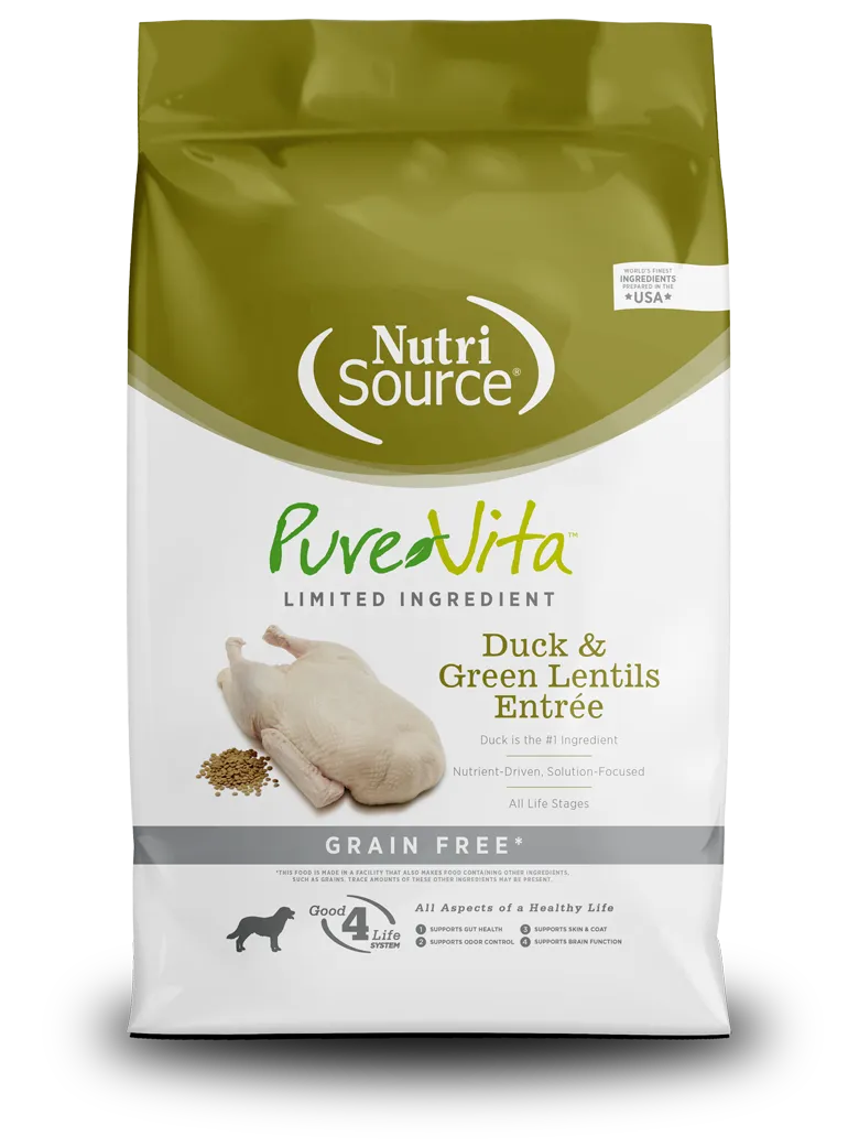 CONCENTRADO PARA PERRO NUTRI SOURCE ADULTO PATO PURE VITA LIBRE DE GRANOS