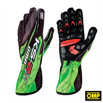 OMP KS-2 ART Gloves, Black / Green