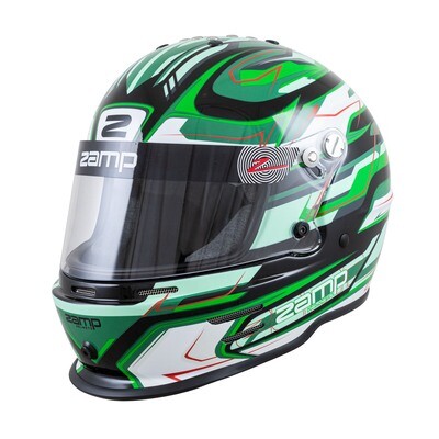 ZAMP Helmet, RZ 42 Youth Black / Green / Light Green