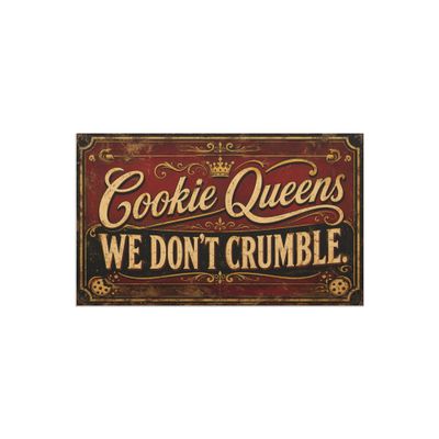 Vintage Cookie Queens – We Don't Crumble Car Magnet