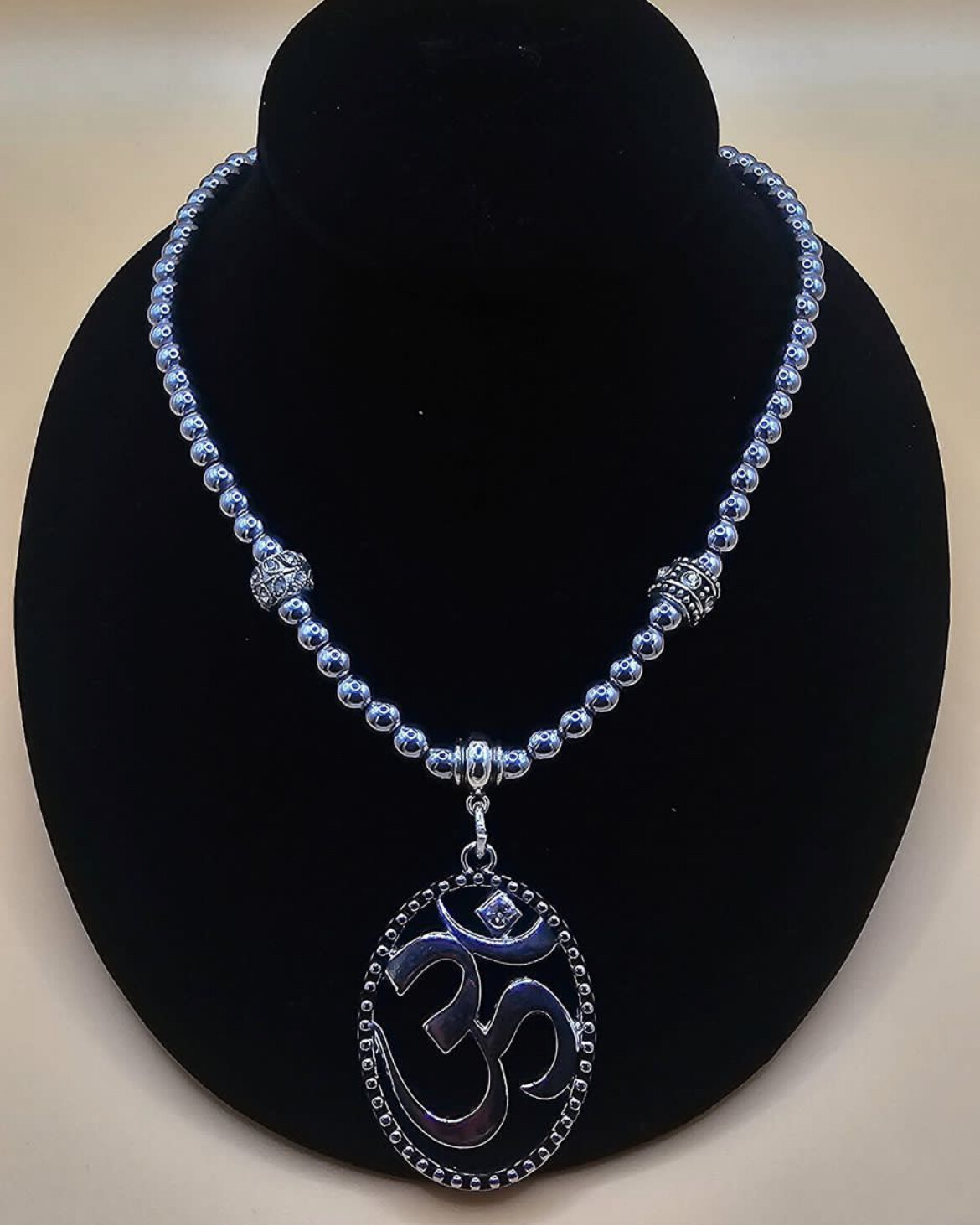 OM Necklace sacred syllable &amp; symbol that represents spirited truth. (Bracelet available for $25.00)