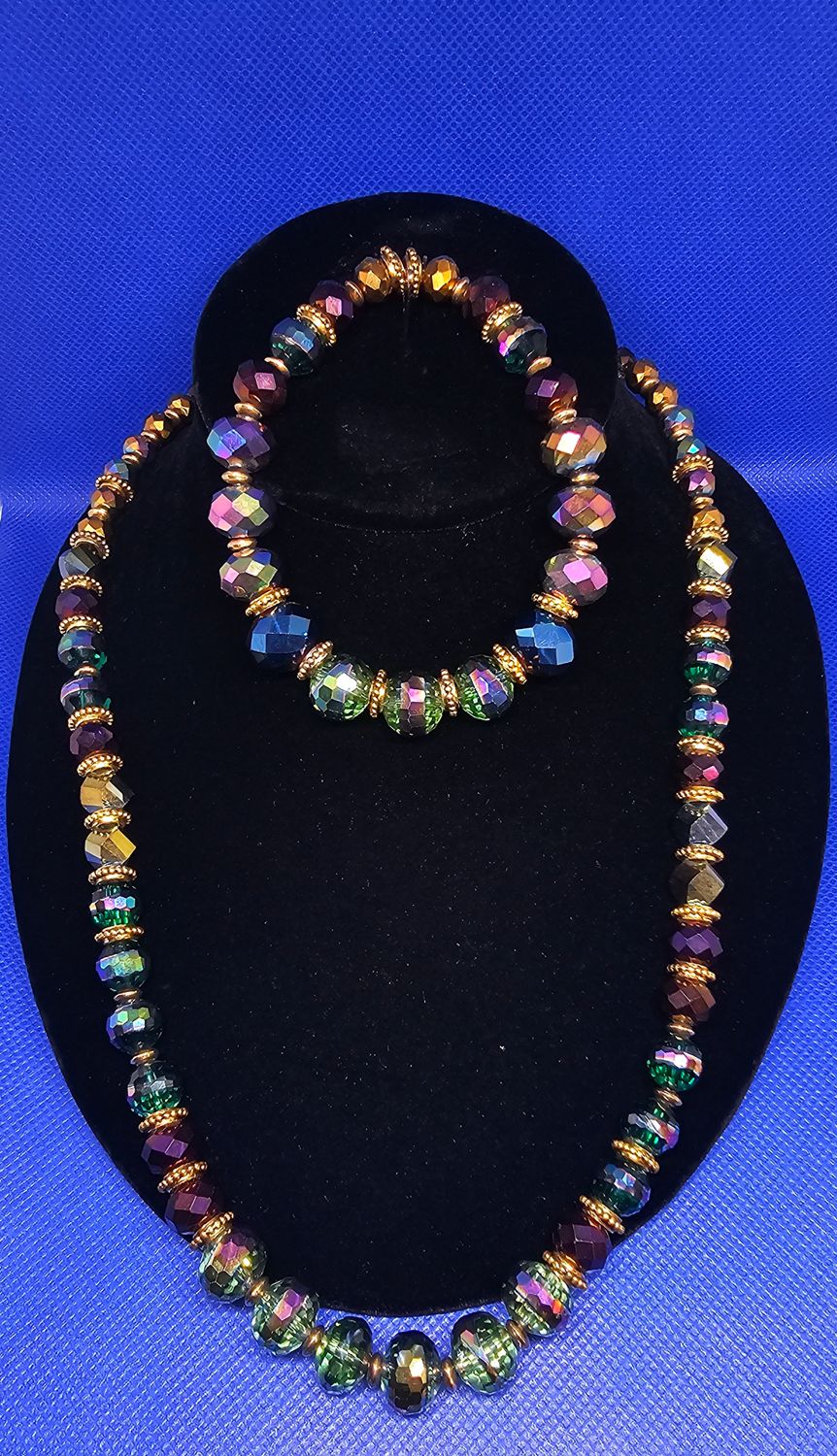 Multi Stone Necklace  Bracelet Available for $25.00