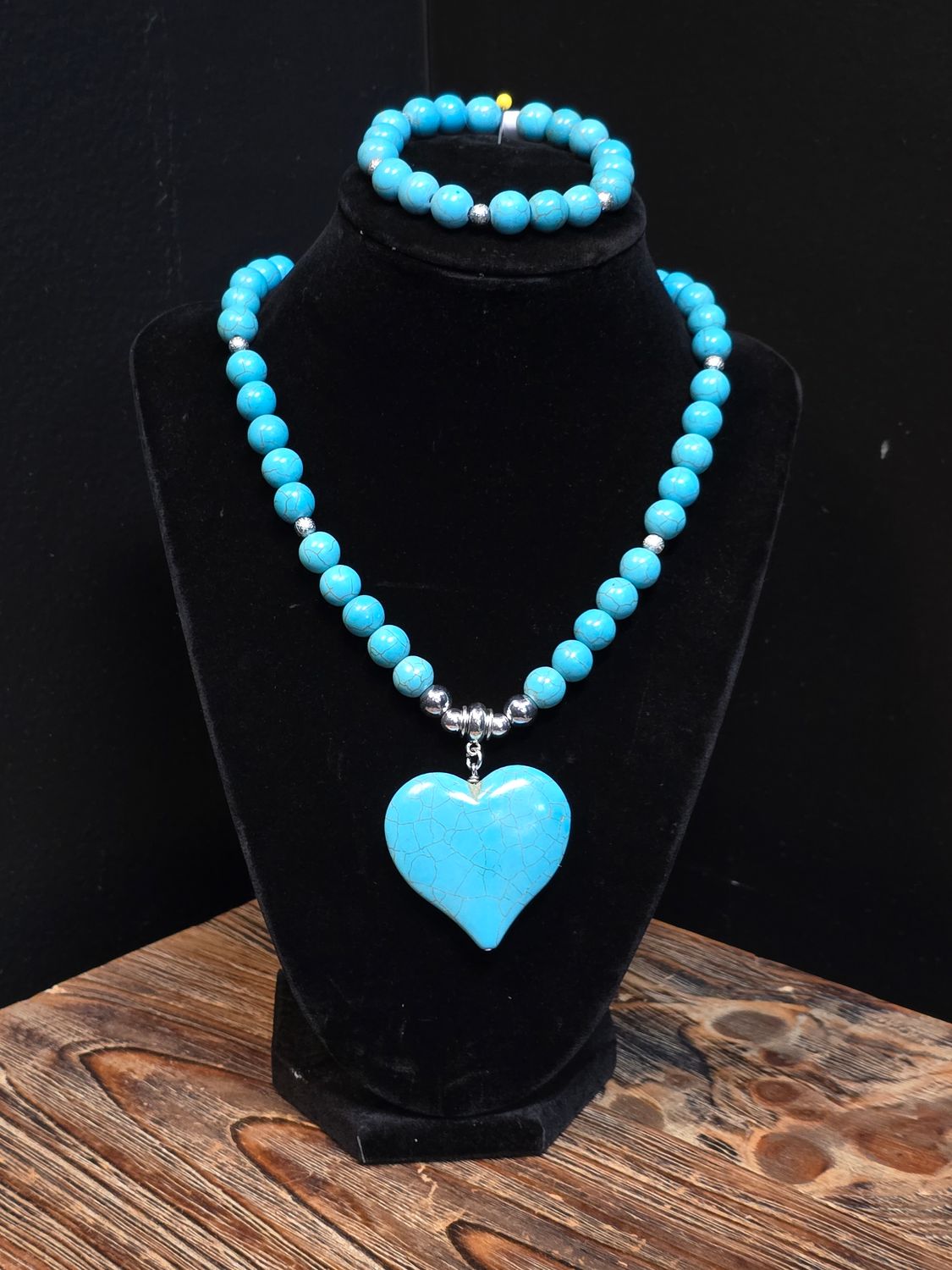 Turquoise Heart Necklace/Bracelet