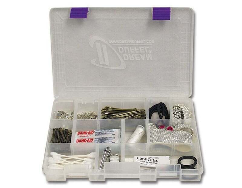 ACCESSORY BOX WITH PURPLE CLIPS