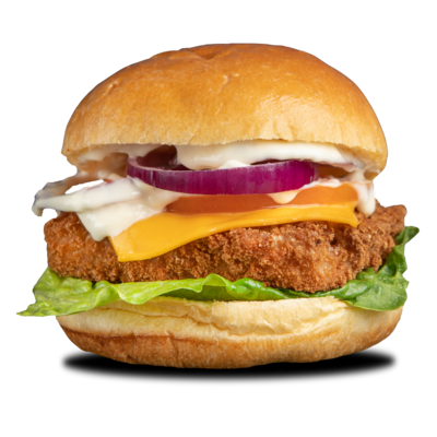 Chicken Patty Burger with Cheese