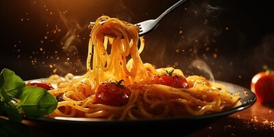 Steaming Spaghetti with Shiny Noodles
