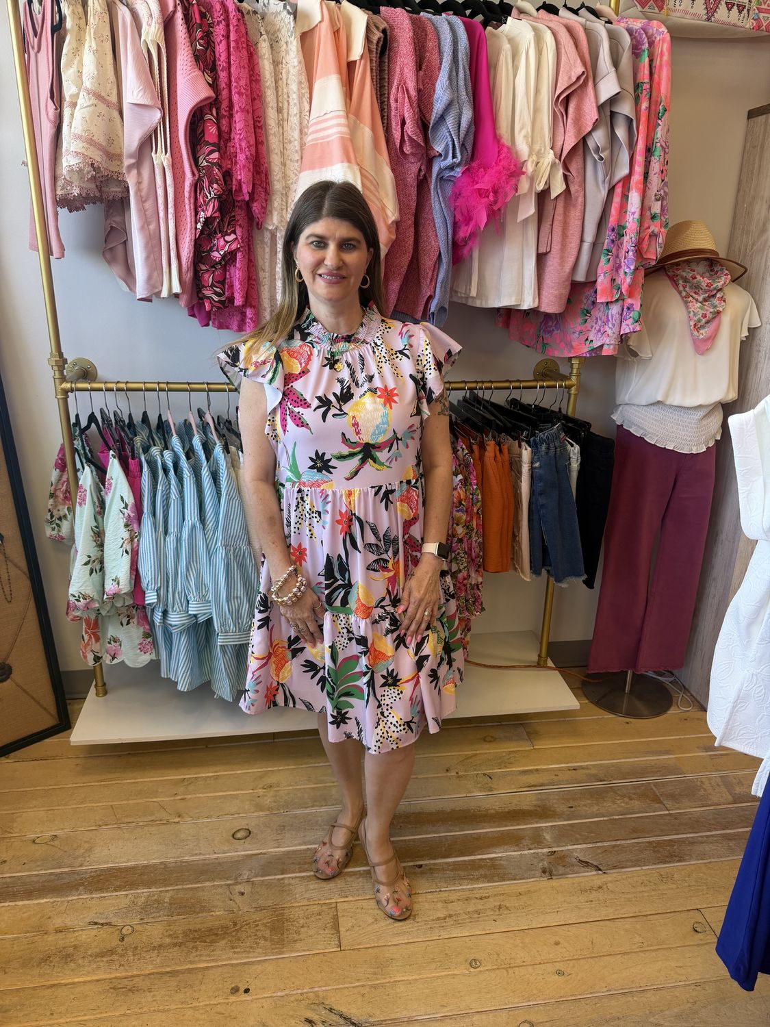 Tropical Tiered Dress