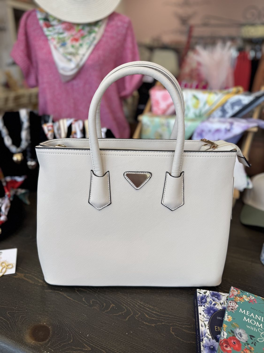 Large Ivory Handbag