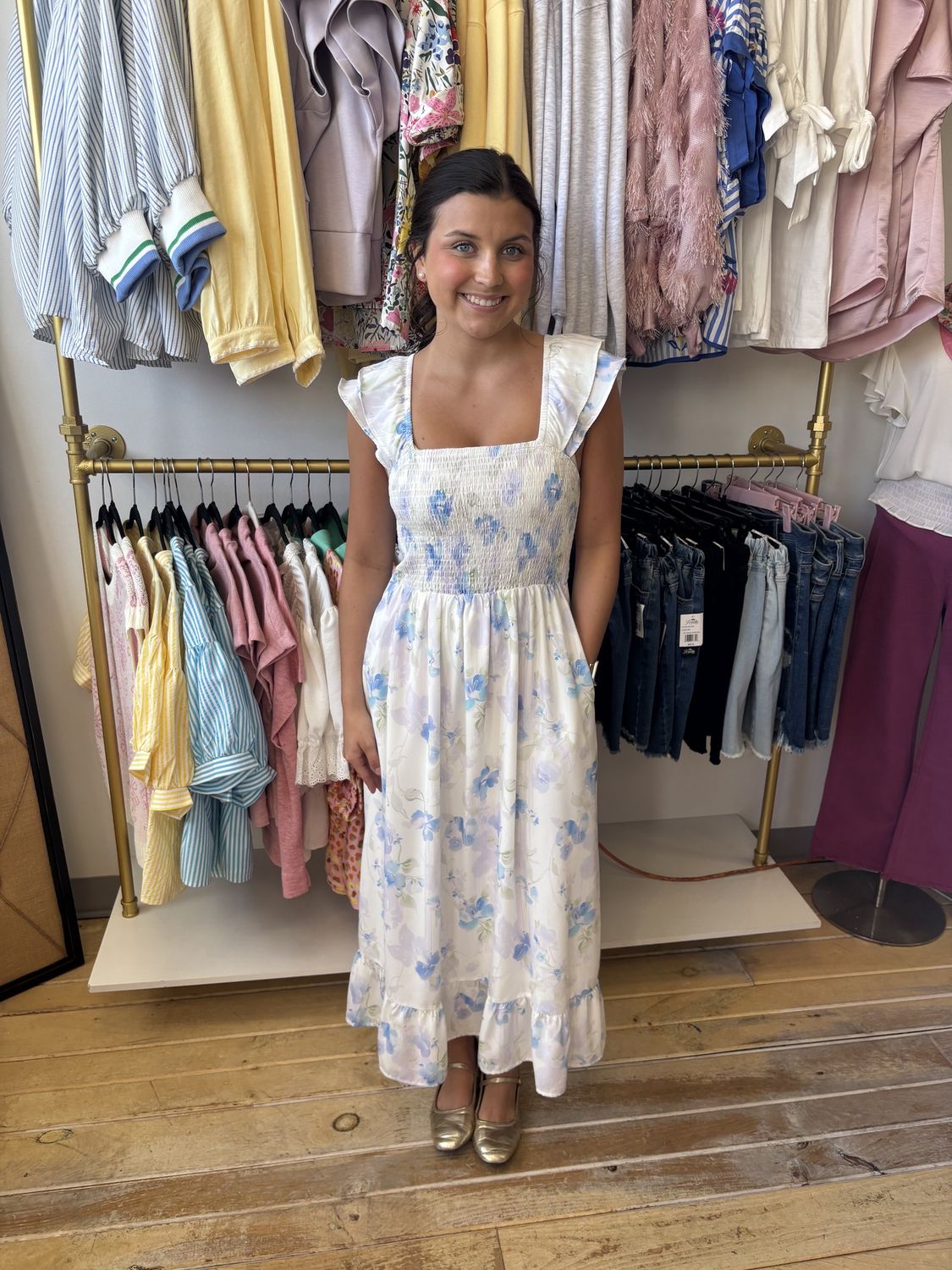 Floral Smocked Maxi