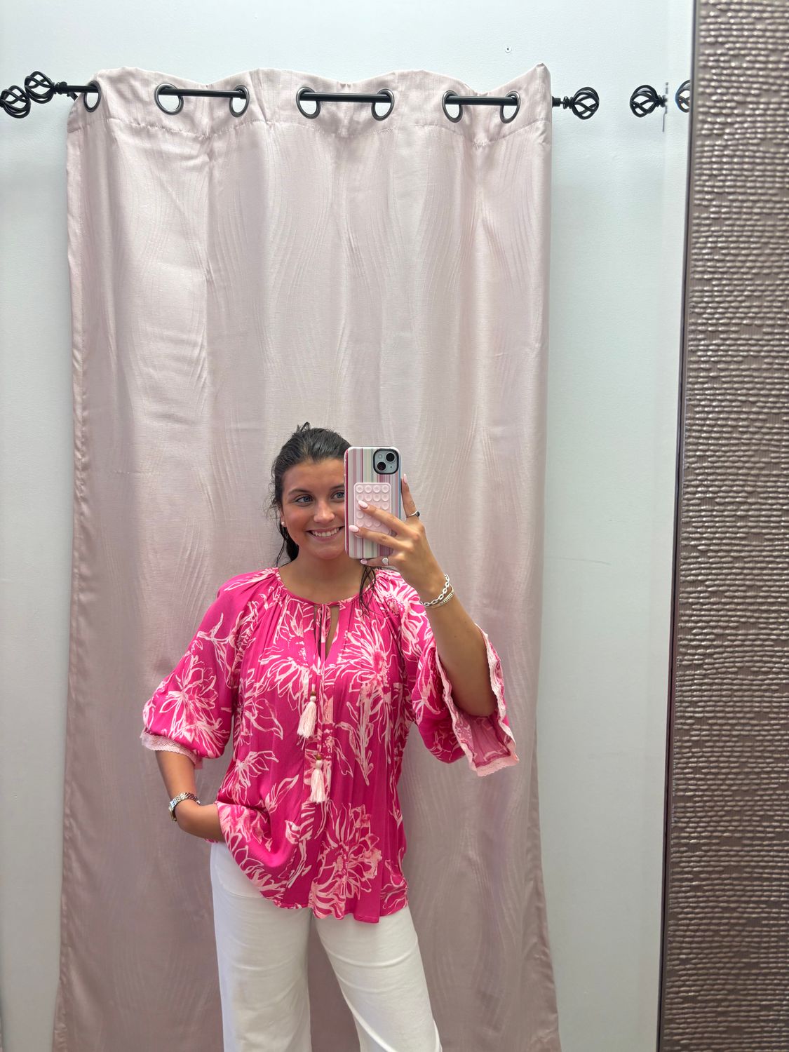 Fuchsia Top w/Keyhole