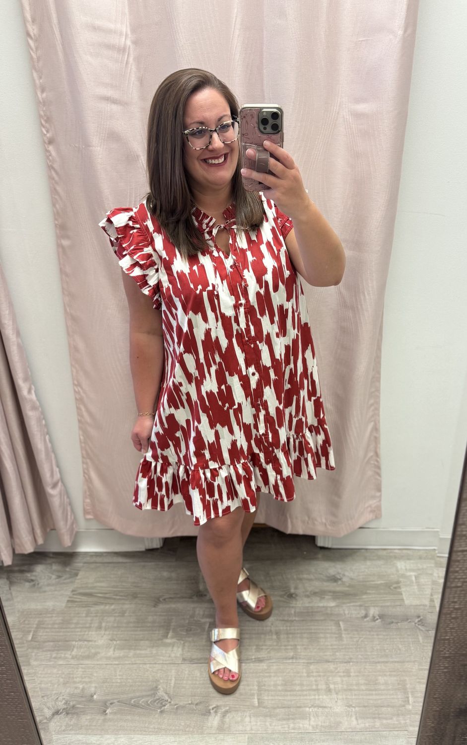 Abby Maroon/white Gameday dress