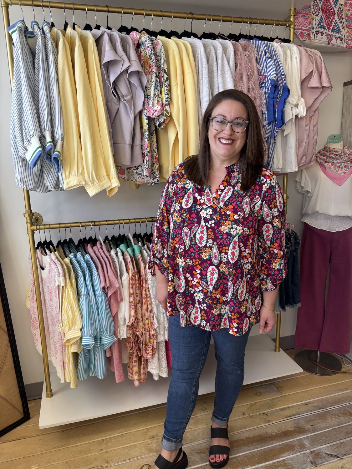 Dear Scarlett Wine Blouse