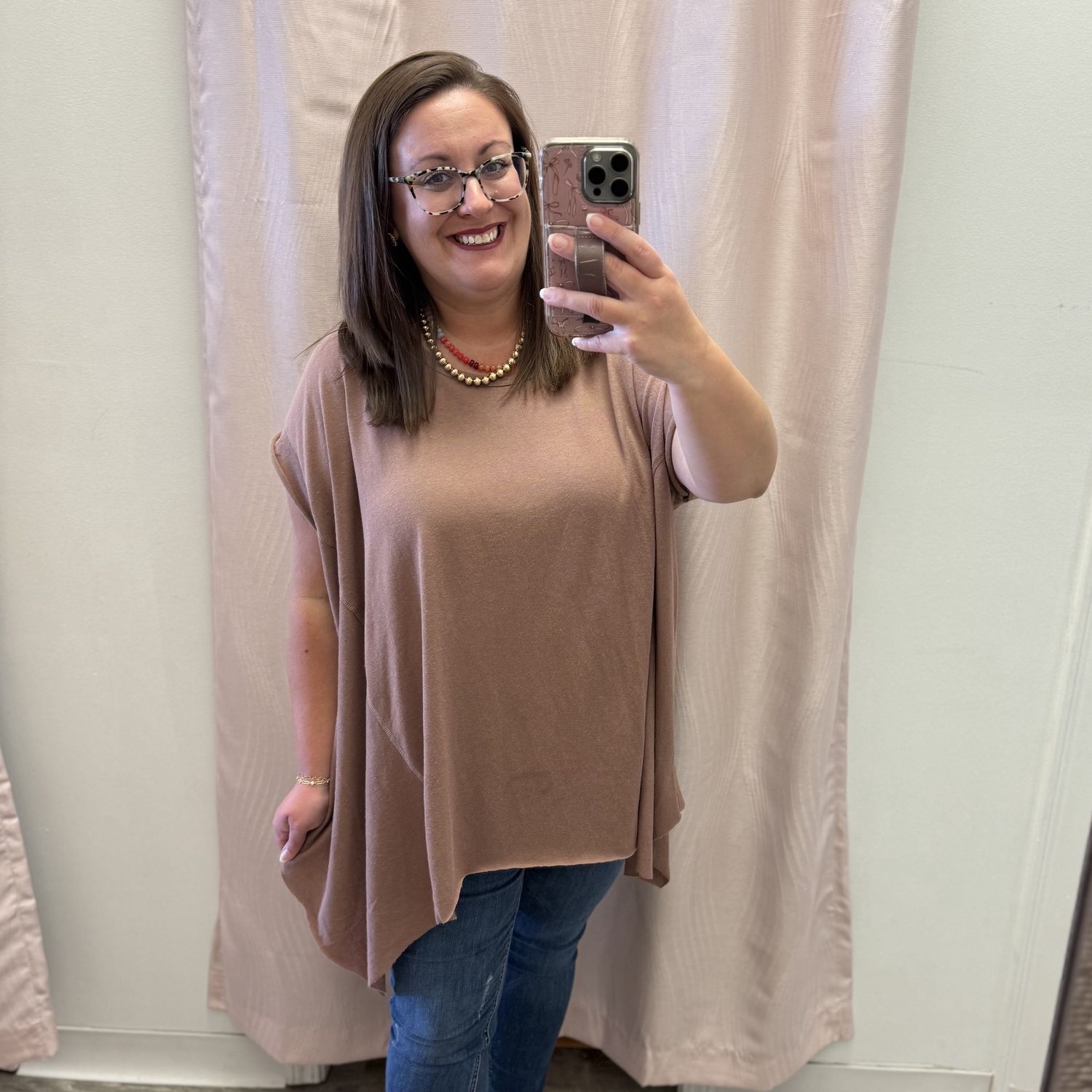 Mocha Drop Shoulder Top