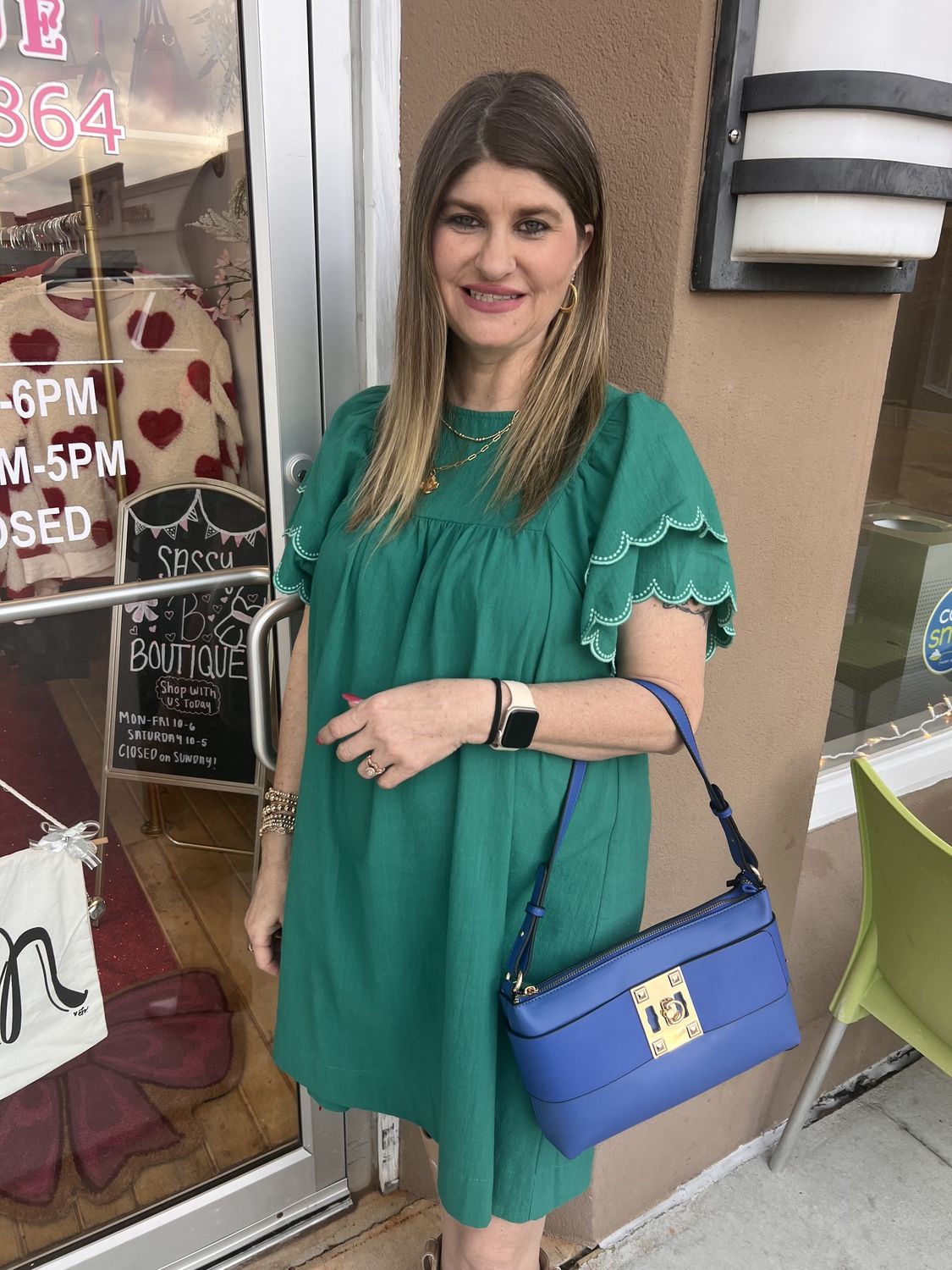 Green Round Neck Dress