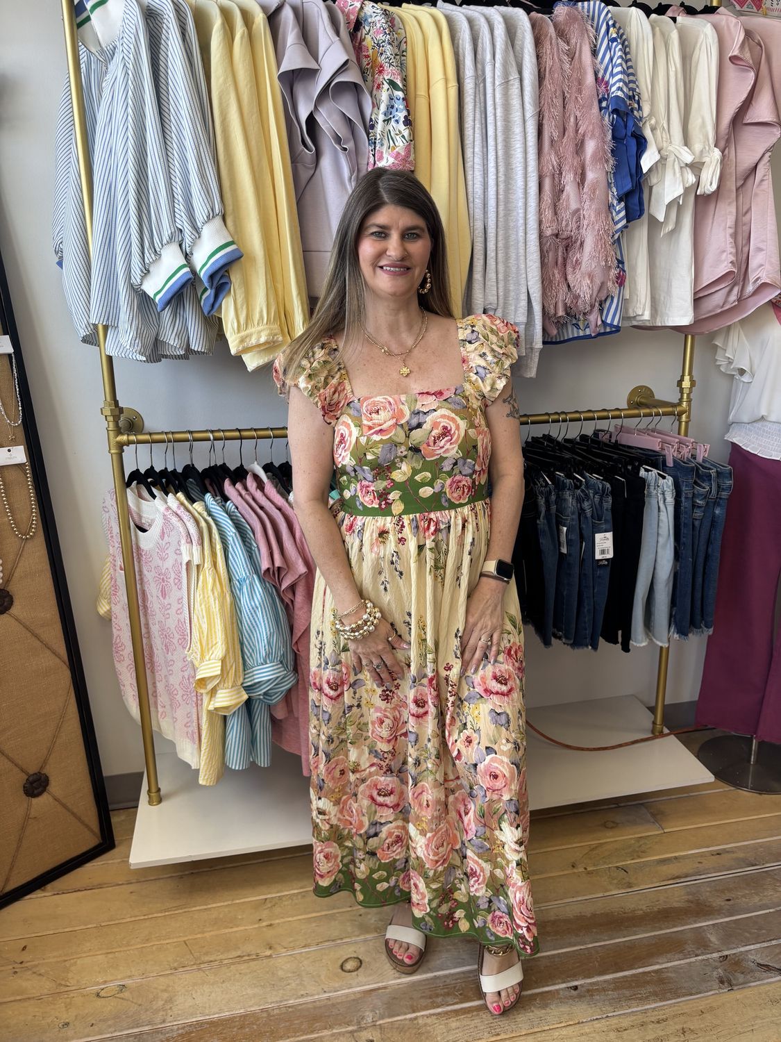 Spring Garden midi dress