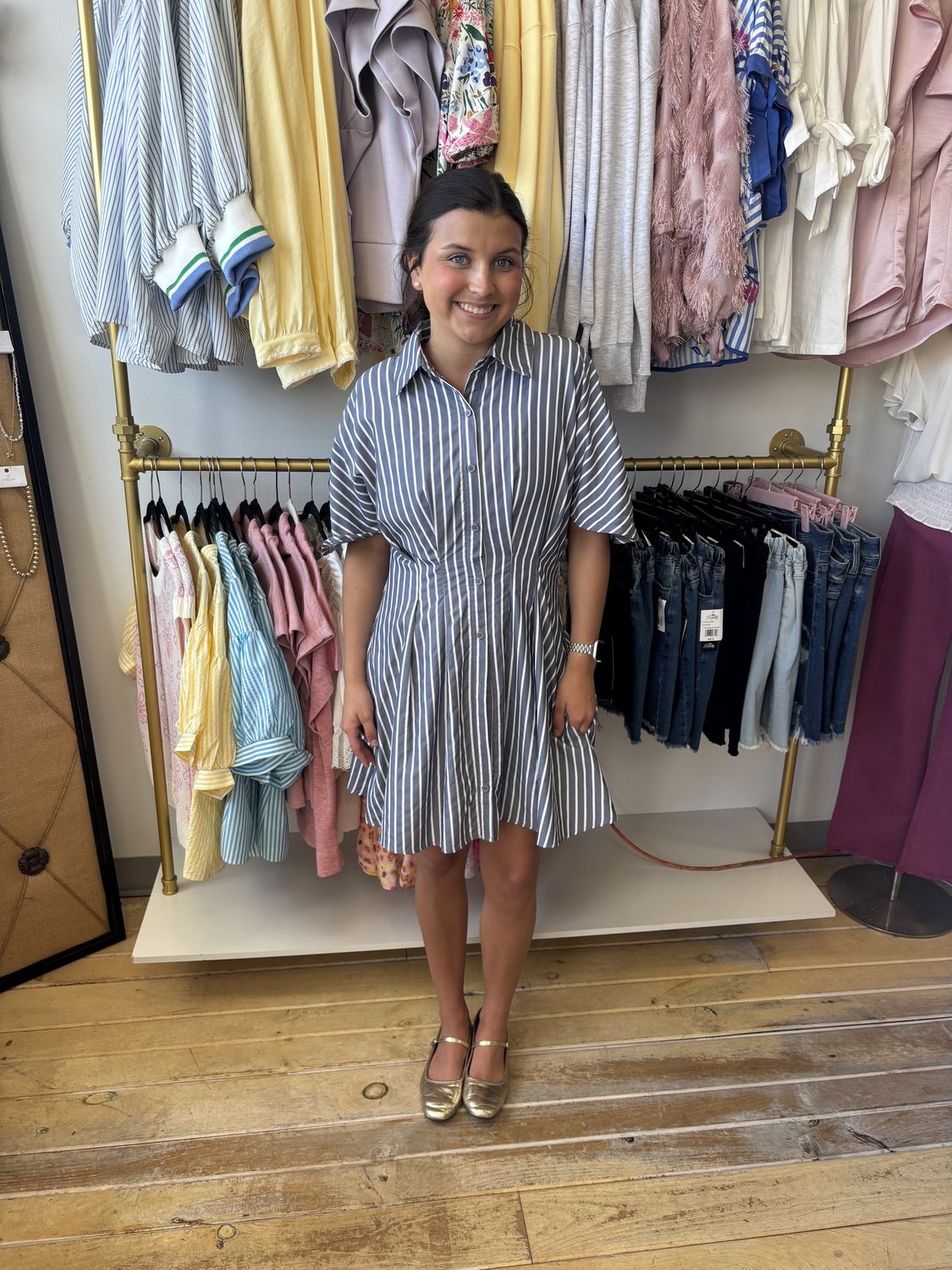 Striped Shirt Dress