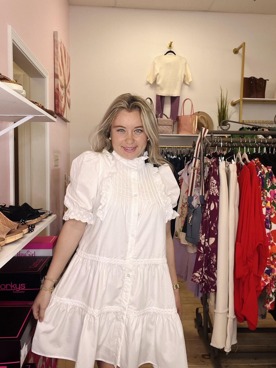 Pin Tuck Detail Dress