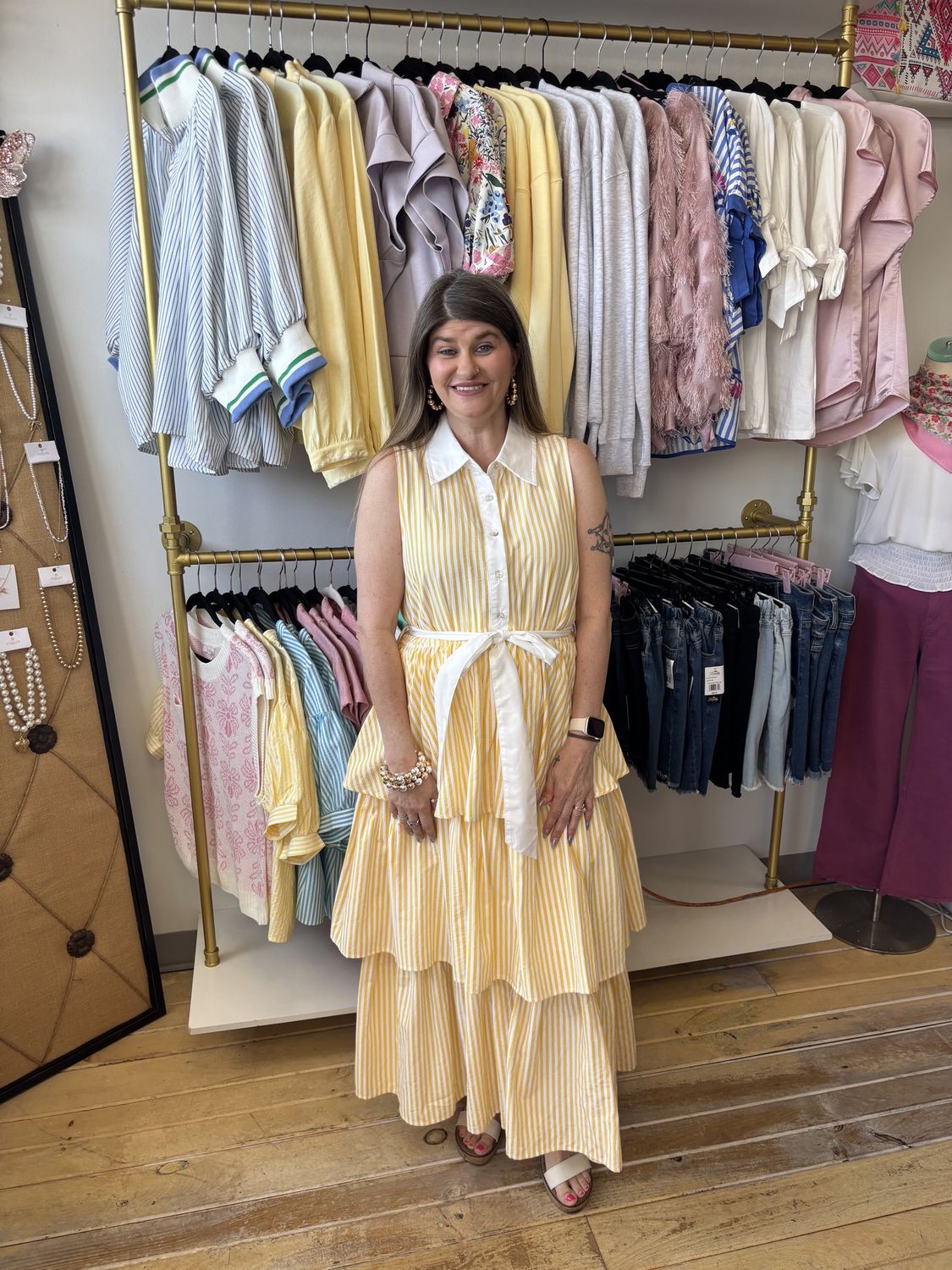Yellow Striped Maxi