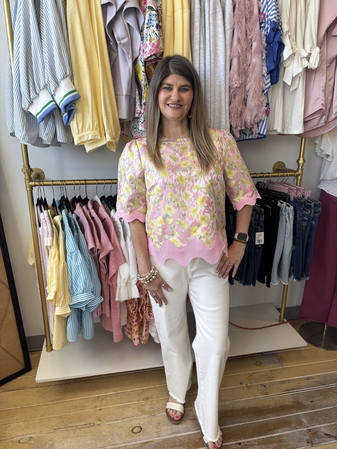 Floral Jacquard Top