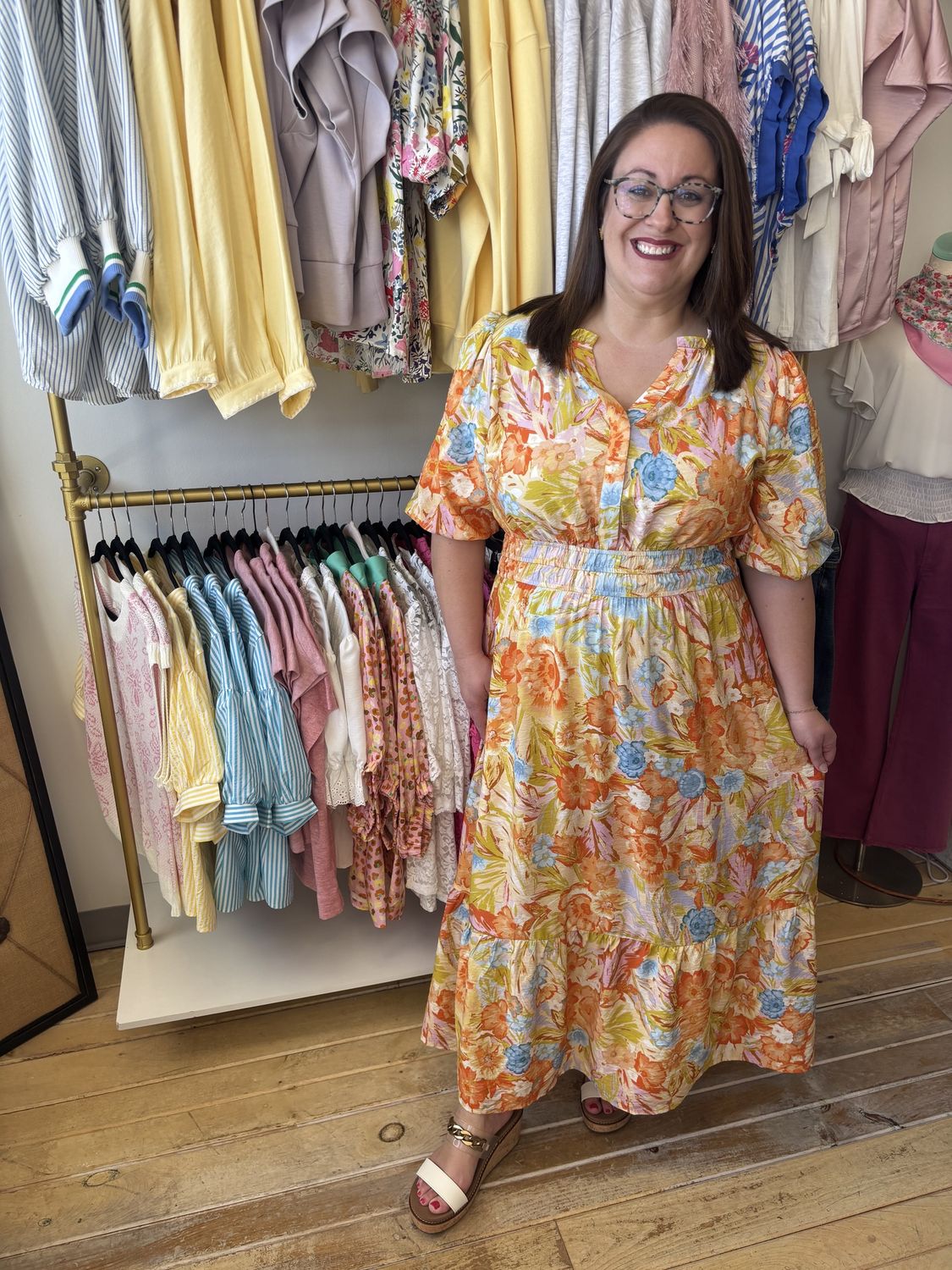 Tiered Midi Curvy Dress