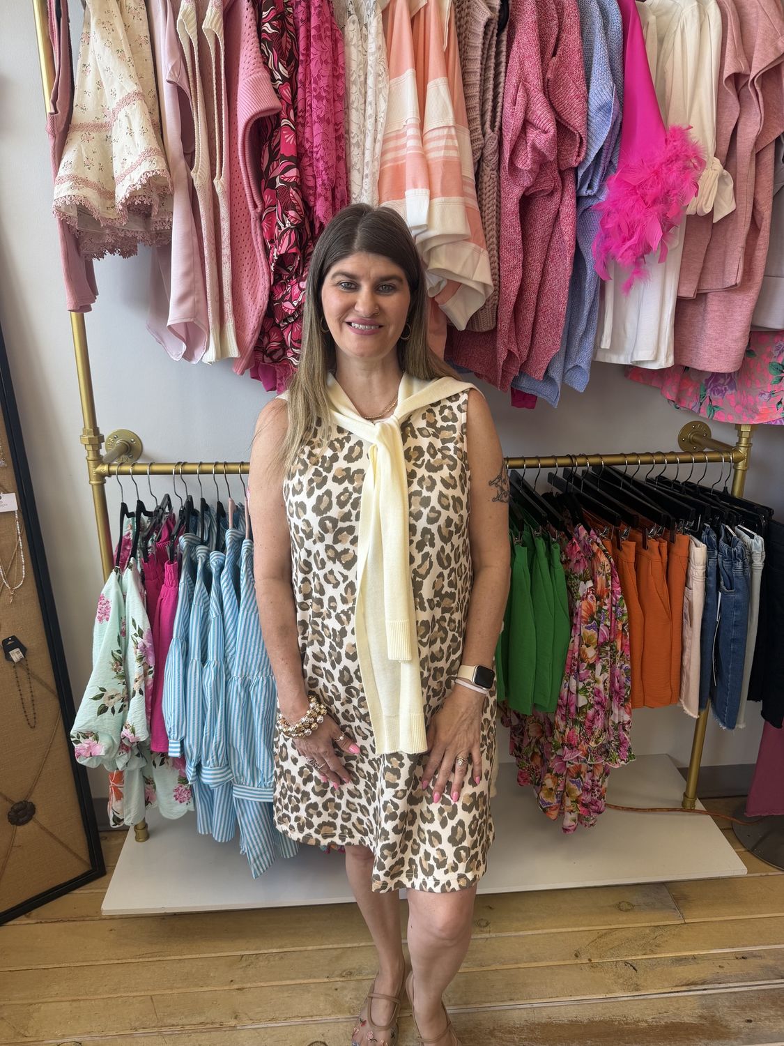 Sleeveless Leopard Dress