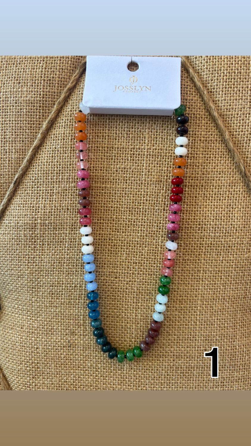 Glass Precious Bead Necklace