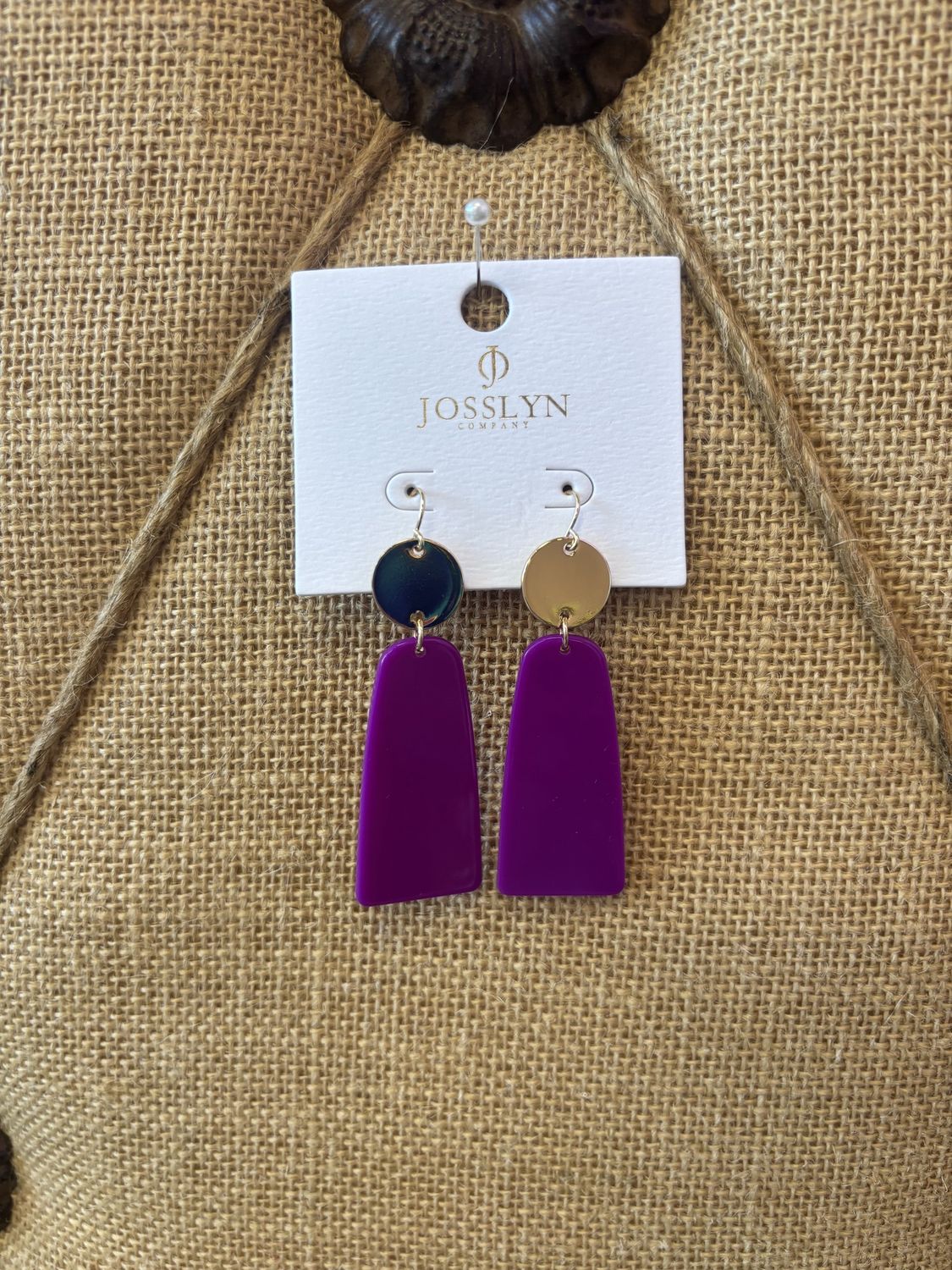 Circle  Geo Drop Earring