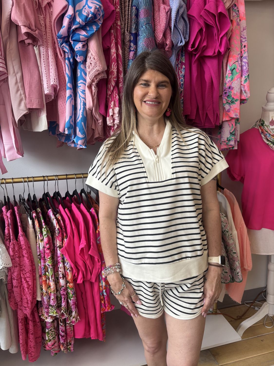 Striped Shorts Set