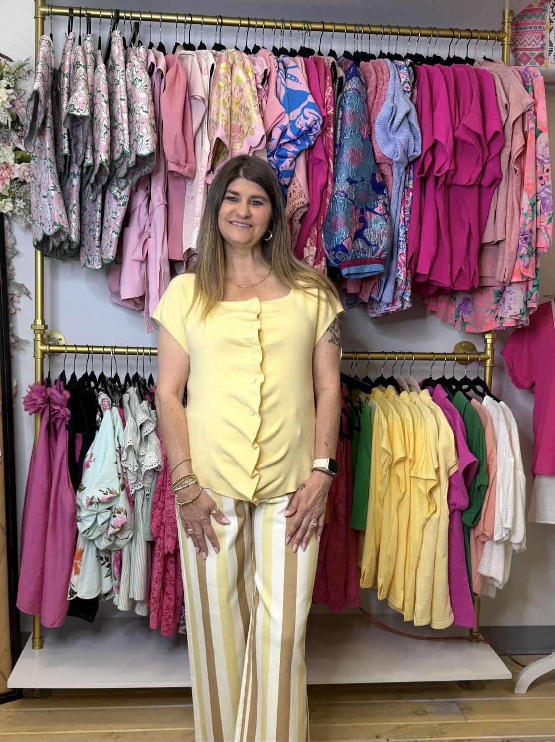 Yellow Cinched Top