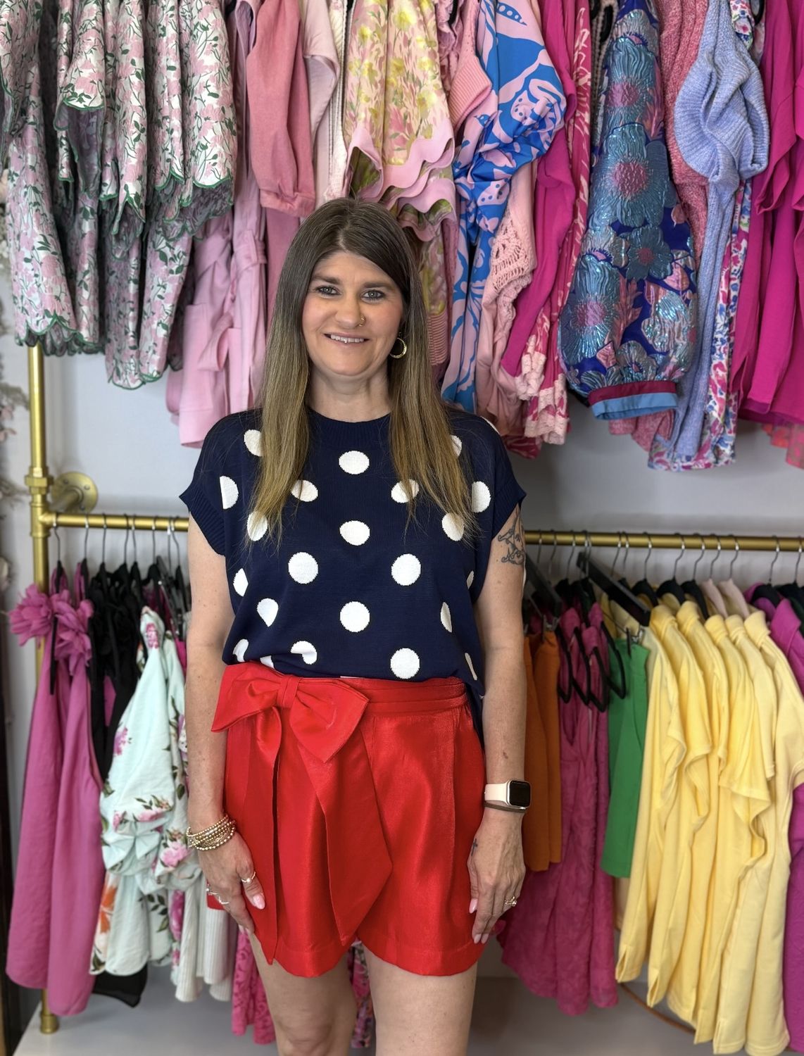Polka Dot  Sleeveless Top