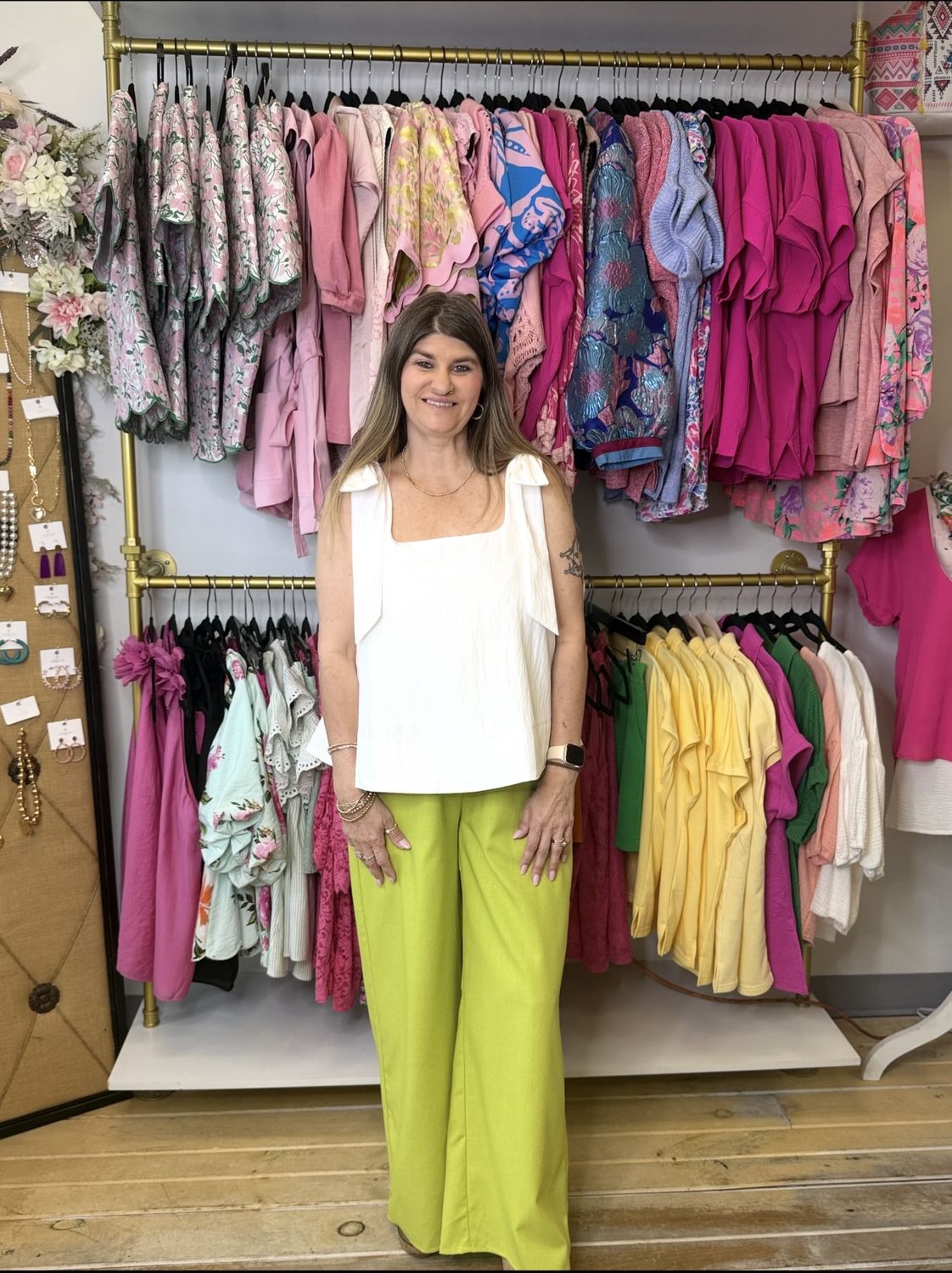 Scoop Neck Bow Top